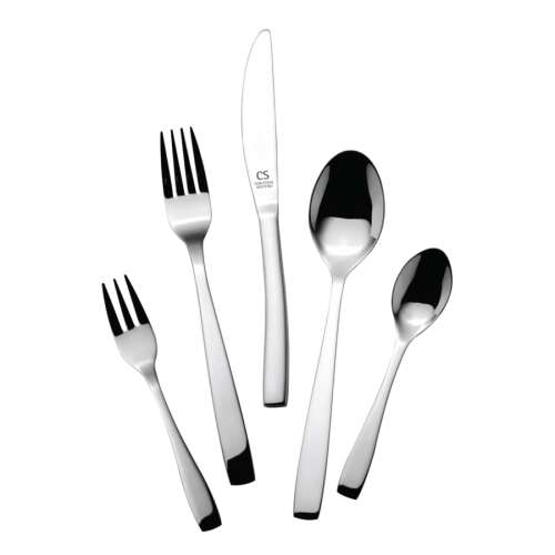 Carl Schmidt Sohn CUXHAVEN 60-teiliges Besteckset aus Edelstahl, enthält Löffel, Gabeln, Messer und Dessertgabeln