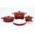 Carl Schmidt Sohn KOCH SYSTEME XANTEN, 7-piece high-quality enamelled cast iron cookware set, red 44144261