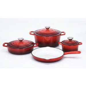 Carl Schmidt Sohn KOCH SYSTEME XANTEN 7 piece red enameled cast iron cookware set - Carl Schmidt Sohn