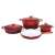 Carl Schmidt Sohn KOCH SYSTEME XANTEN 7 piece red enameled cast iron cookware set