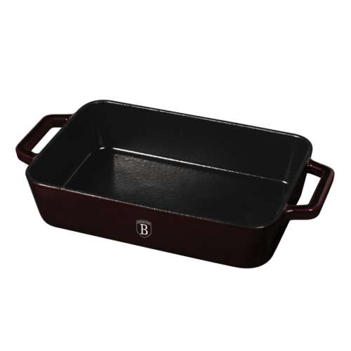 Berlinger Haus Strong Mold Seria öntöttvas sütőedény zománcozott bevonattal, bordó, 30x20x7 cm