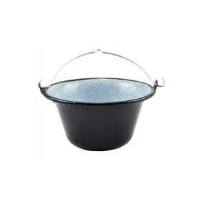 Zománcozott Bogrács - Tálaló - 0.8l - Fekete/Fehér