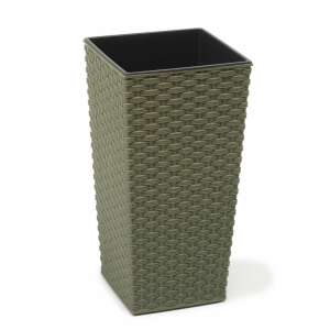 Lamela ECO Rattan Virágcserép - Zöld - 19x19x37 cm
