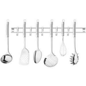 Carl Schmidt Sohn KOCH SYSTEME EXQUISITE 7-teiliges Küchenutensilien-Set mit Wandhalterung, 18/10 Edelstahl, satiniert - Küchenutensilien-Sets