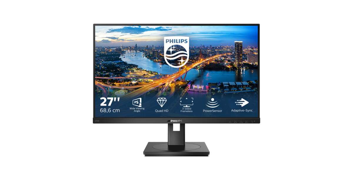 Philips 275B1/00 Monitor 27inch 2560x1440 IPS 75Hz 4ms Fekete | Pepita.hu