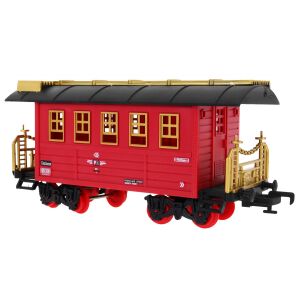 Malipen červený osobný vagón pre súpravu vlaku na diaľkové ovládanie - Vlak, železničný prvok, diaľnica