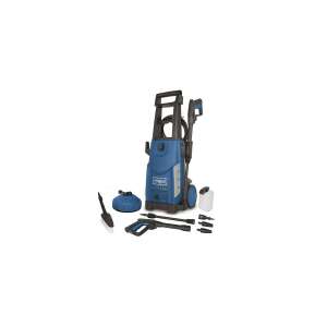 Scheppach HCE 2600 pressure washer with accessories isolated on white - Garden Tool & Machine