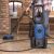 Scheppach HPC 1600 KIT pressure washer cleaning patio