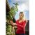 Woman using Riwall PRO RAP 3020i cordless pruning shears in garden