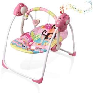 Rezgő, zenélő baba pihenőszék  babaringató, 0-18 kg, rózsaszín 91725593 Baba pihenőszékek, Elektromos babahinták - 0 - 18 kg