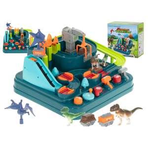 Interaktív dinoszaurusz akadálypálya autókkal, daruval és dinoszaurusz figurákkal - Nonbrand Interaktív gyerek játék