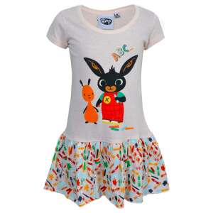 Sukienka dla dziewczynek Bing Bunny, różowa, krótkie rękawy, nadruk ABC, 5-6 lat - Bing