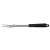 Tramontina Churrasco Black Meat Fork, Stainless Steel BBQ Fork with Black Handle, Side View
