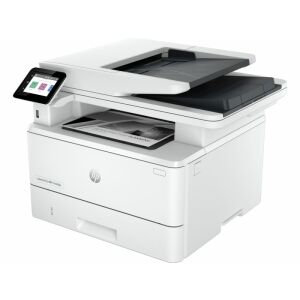 Angled view of HP LaserJet Pro 4102fdn multifunction printer - HP