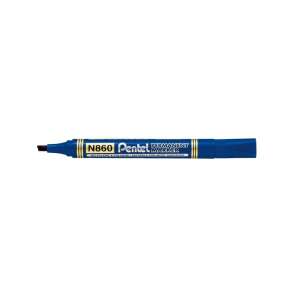 Pentel N860 Permanent Marker, Kék, 0,6-4,5mm Vágott Hegyű - Pentel