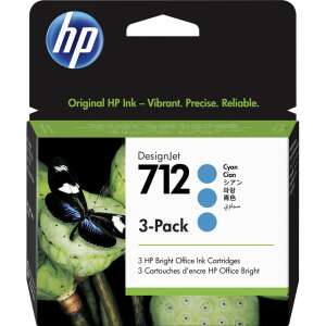 HP DesignJet 712 Cyan Ink Cartridge 3-Pack - Printer & scanner
