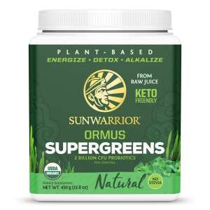 Sunwarrior Ormus Super Greens Sunwarrior természetes vegán fehérje, 400 g