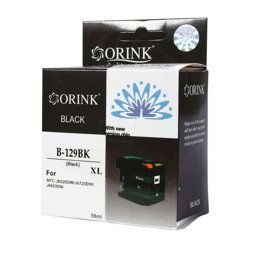SORINK B-129BK XL Fekete Tintapatron - Brother MFC-J6520DW, J6720DW, J6920DW