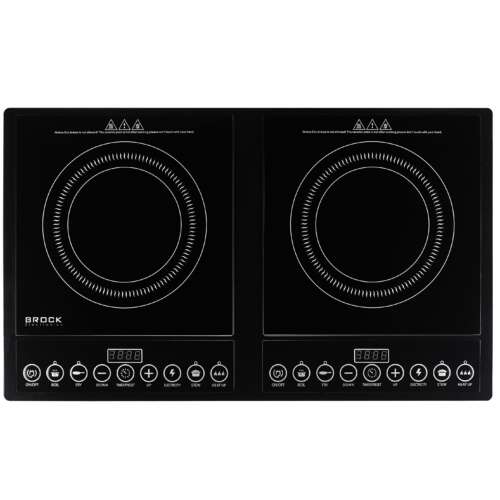Brock HP 4013, 2 x 2000 W, 2 zóny, 80-270 ℃, digitálny, 5 funkcií varenia, keramická, indukčná varná doska