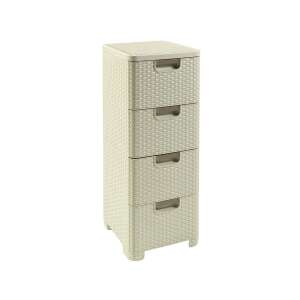 Шкаф с 4 чекмеджета Curver Style Rattan, крем - Съхранение и сортиране