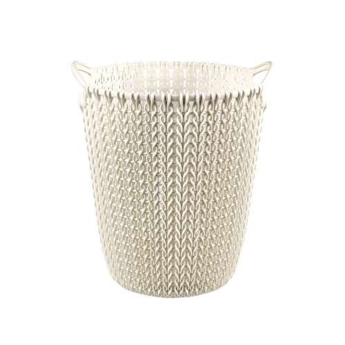 Curver Knit Abfalleimer, weiß, 7L, Vorderansicht