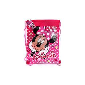 Minnie egér rózsaszín tornazsák fehér pöttyökkel, csillagokkal és virágokkal - Tornazsák