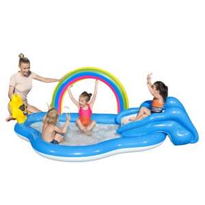 Bestway felfújható medence csúszdával és spriccelővel, gyerekeknek, nyári szórakozás, kültéri játék - Bestway Gyerekmedence & Pancsoló