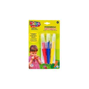 Kidea Fújós Filctollkészlet Sablonnal, 3 darab, piros, sárga, kék - Filctoll