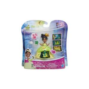 Disney Hercegnő Tiana Mini Baba forgó szoknyával, békával és tavirózsával, tökéletes a képzeletbeli játékhoz - Hasbro