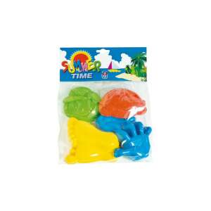 Színes homokozó szett, 6 darab műanyag forma gyerekeknek, tartalmaz lány és fiú fejet, kezet és lábat - Szabadtéri játék és felszerelés