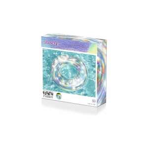 Bestway Hologramos Úszógumi 107 cm-es felfújható úszógumi, szivárványos, ezüst, medence úszógumi, nyári szórakozás - Gyerek úszógumi