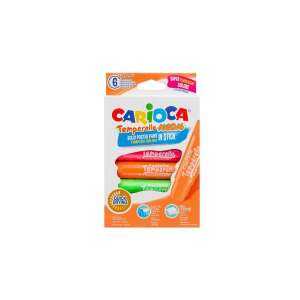 Carioca Temperello Neon Temperafilc Készlet, 6 neon színű filctoll, szilárd poszterfesték, gyorsan szárad, könnyen használható, mosható - Filctoll
