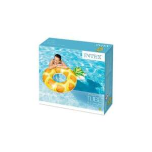 Intex Ananász Úszógumi, felfújható úszógumi gyerekeknek, sárga és zöld színben, szórakoztató nyári kiegészítő - Gyerek úszógumi