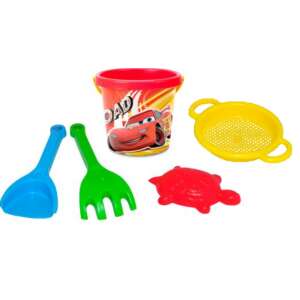 Verdás homokozó szett vödörrel, lapáttal, gereblyével, szitával és teknős formával - Strandjáték