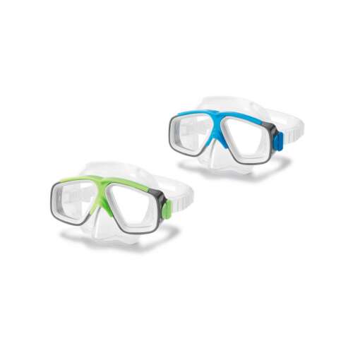 Intex búvárszemüveg gyerekeknek, kék és zöld színben, 8 éves kortól