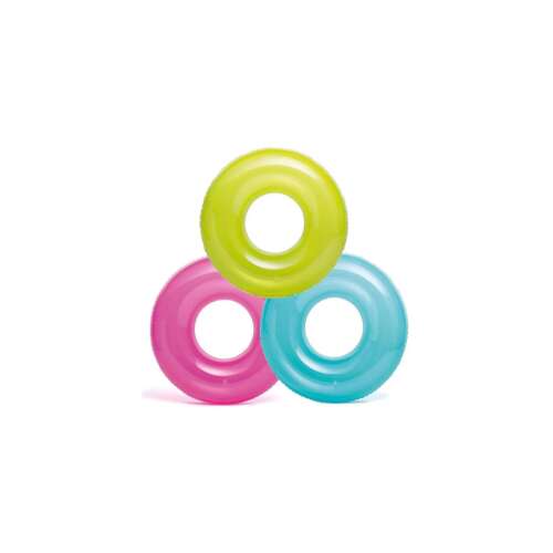 Intex átlátszó úszógumi, 76 cm, kék, rózsaszín, sárga