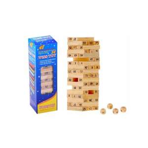 Jenga játék kockákkal, fa blokkok, torony játék, családi játék, gyerekjáték, szórakoztató játék, klasszikus játék, parti játék, asztali játék, társasjáték - Jenga