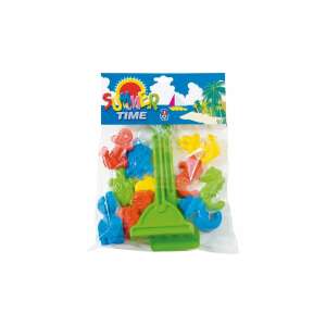 Homokozó szett tengeri állat formákkal, lapáttal és gereblyével, Summer Time márka - Strandjáték