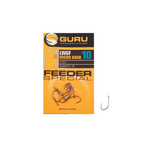 Guru LWG Feeder Special Micro Barb Eyed Size 10 Horgászhorgok, 10 db-os csomag