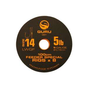 Guru LWGF Feeder Special Rigs méret 14, 100cm, 5lb, 8 db-os csomag - Guru