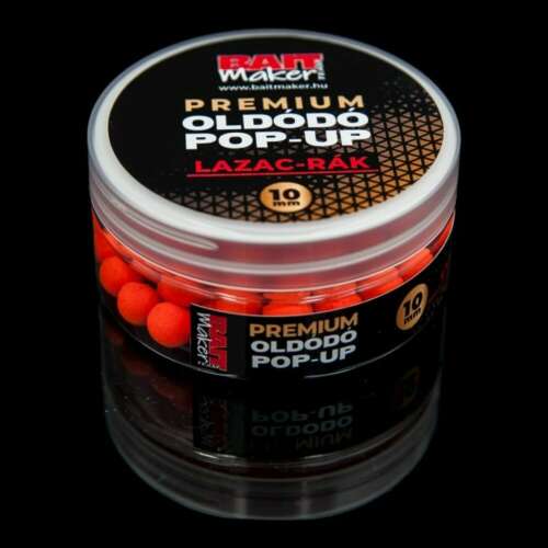Bait Maker Premium Oldódó Pop Up 10 mm Lazac és Rák 25 g, 10 mm-es, lazac és rák ízű, oldódó pop-up csalik