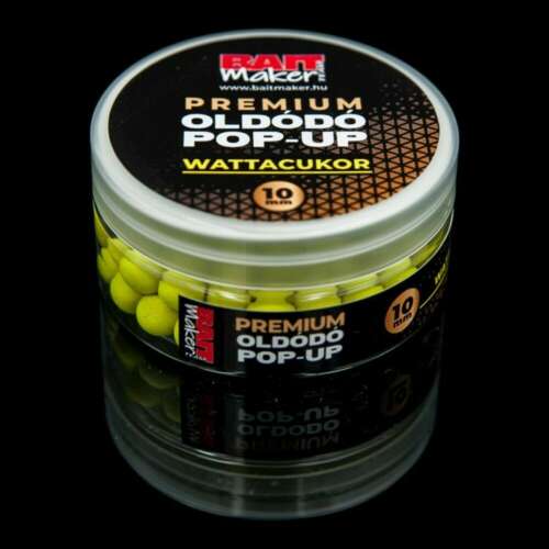 Bait Maker Premium Oldódó Pop-Up 10 mm Wattacukor 25 g, oldódó pop-up bojli pontyhorgászatra - PopUp