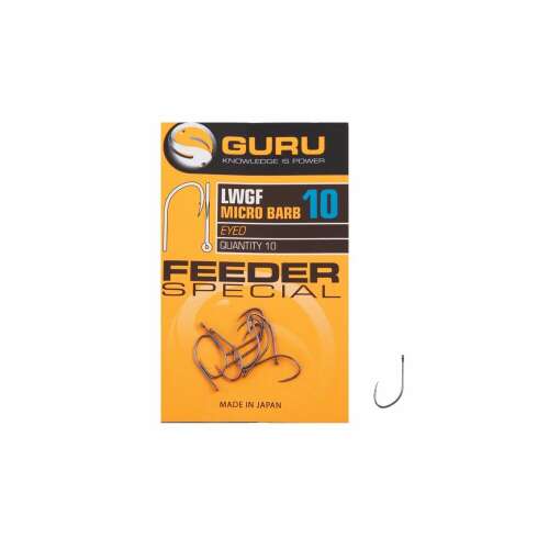 Guru LWG Feeder Special Micro Barb Eyed Size 14 Horgászhorgok, 10 darabos csomag
