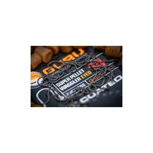 Guru Super Pellet Waggler Eyed Barbless horgász horgok 14-es méretben, PTFE bevonattal, 10 darabos csomag - Guru