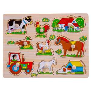 Smily Play Farm - 9-elementowe puzzle drewniane 91836543 - Puzzle