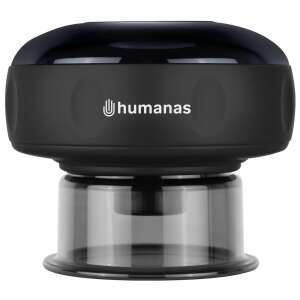 Humanas BB01 Electronic Chinese Cupping Cup, black, front view - Spitting