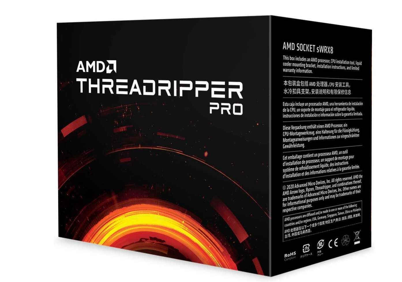 Amd ryzen threadripper pro 3955wx 3.9ghz (swrx8) processzor - box