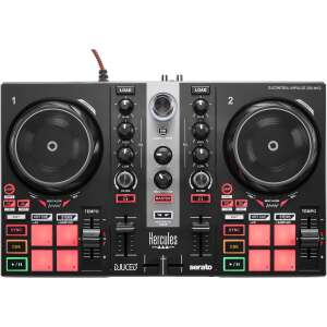 Hercules DJControl Inpulse 300 MK2 Kontroler DJ, 2 decki, 16 padów, wbudowana karta dźwiękowa - Hercules