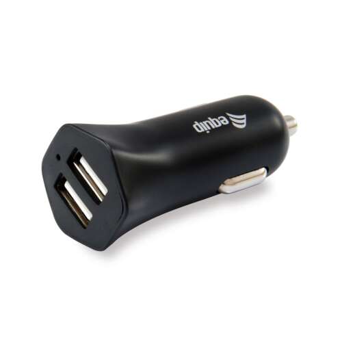 Equip 245510 2-Port 12W USB-Autoladegerät, schwarz