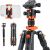 K&F Concept D255C4 Kamera állvány (Tripod) + BH-28L Monopod - Fekete/Narancssárga 91837680